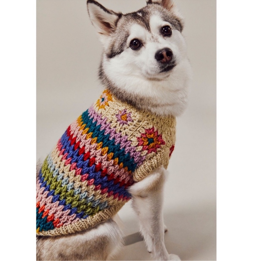 NWT Free People X French Knot Woodstock Pet Sweater